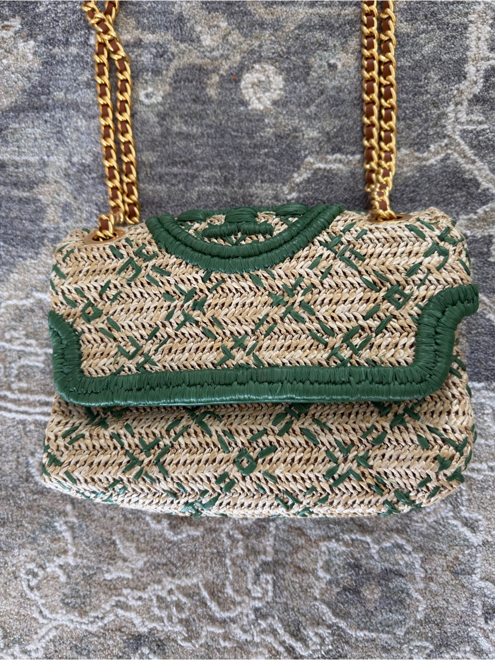 Tory burch Fleming soft straw covertible shoulder bag - Picture 3 of 11